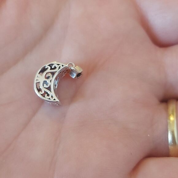 925 Silver Moon & Star Charm - Picture 3 of 8